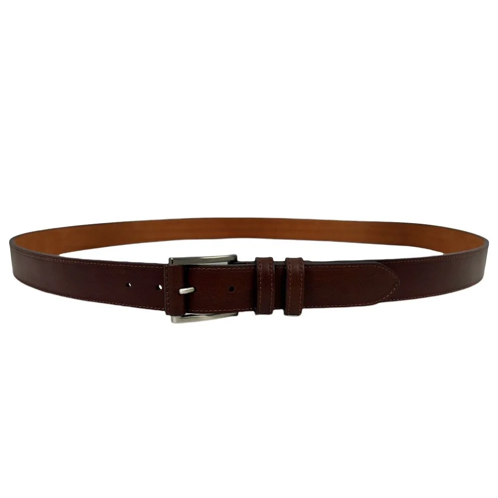 Jos A Bank Leather Belt Brown Men's Size 52 Genuine Leather Thick New $69.50